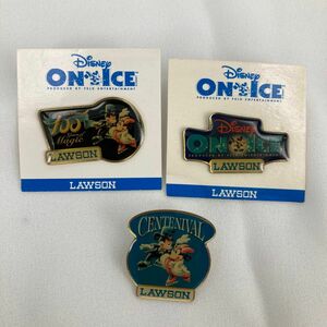 ピンバッジ ディズニー オン アイス ローソン DISNEY ON ICE ピンズ 3個セット ピンバッチ