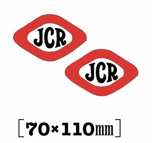 送料無料♪ JCR ジャムクラッカー レコード ステッカー 2枚組 赤黒 US アメ車 旧車 トラック 世田谷ベース ハーレー カブ USDM JDM