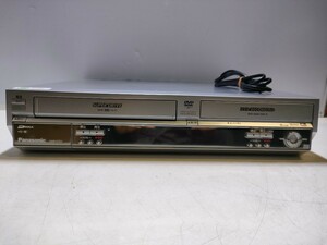 E156(中古現状、消毒除菌済 、即発送)パナソニック VHS一体型 DVDレコーダー DMR-E75V (電源付き)