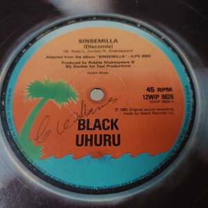 Black Uhuru - Sinsemilla / Guess Who's Coming To Dinner (Discomix) // Island Records 12inch / Roots