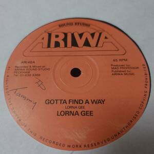 Lorna Gee - Gotta Find A Way / Hold On // Ariwa 12inch / Lovers / Mad Professor