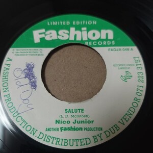 ★Billy Jeanオケ★ Nico Junior - Salute // Fashion 7inch / Dancehall Classic