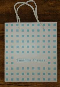 【保管品】サマンサタバサ Samantha Thavatha 紙袋 2010年代 水色 チェック