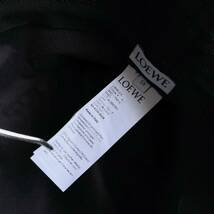 【Loewe 23aw デニム バケットハット size 59】 ロエベ バケハ ブラック ロゴ レザーパッチ 帽子 メンズ レディース 新品未使用 定価6.4万_画像4