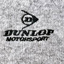 DUNLOP ダンロップ ニット セーター ベスト ウール混 ゴルフウェア 刺繍ロゴ Vネック スポーツ メンズ M グレー_画像8