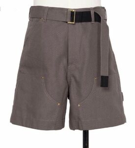 新品　sacai Carhartt WIP Duck Shorts サイズ2 グレー　サカイ　カーハート　ダック　ショーツ