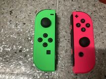 AZ-396.【任天堂純正品】Joy-Con (L) ネオングリーン/ (R) ネオンピンク_画像2