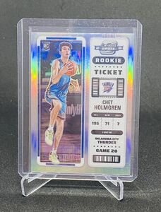 1円スタート！【大人気！新人王候補】NBA PANINI contenders optic rookie ticket silver prizm チェット・ホルムグレン