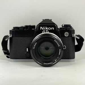 【2A18】1円スタート Nikon FE レンズ NIKKOR 50mm 1:1.8 ニコン ニッコール フィルムカメラ 一眼レフカメラ ブラックボディ