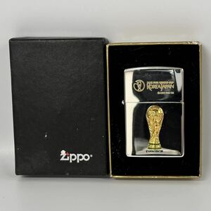 【2T9】 1円スタート ZIPPO / K 2000 XVI 2002 FIFA WORLD CUP KOREA JAPAN 日韓ワールドカップ記念 火花確認済み オイルライター 喫煙具