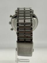 【1R37】 1円スタート TECHNOS / T6397 テクノス クロノグラフ 稼働品 クオーツ 白色文字盤 デイト メンズ 腕時計 _画像5