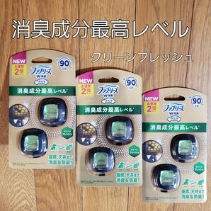 P&G 金の ファブリーズ車用　クリーンフレッシュ　2個入り×3個 消臭成分成分を従来の約２倍配合　約270日分