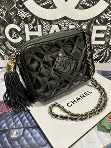 ◆◇ 大セール!! 極上美品 CHANEL ★ シャネル マトラッセ ヴィンテージ チェーンショルダー ブラック ゴールド シールあり 522 ◇◆