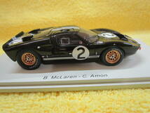 Spark 43LM66 1/43 Ford Mk2 #2 Winner Le Mans 1966 B.McLaren C.Amon（ル・マン フォードVSフェラーリ GT40_画像6