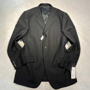 新品 希少サイズ AB8(3L) 礼服 喪服シングルスーツ 3B ブラックフォーマル《ウール100%★艶感》エレガントブラック アジャスター搭載の画像2