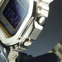 ◆新品/超美品◆ CASIO G-SHOCK フルメタル 5000シリーズ 定価74,800円 ゴールド GM-B5000GD-9ER ソーラー デジタル 箱 保 「23272」_画像5