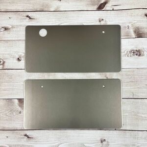 送料無料◆ダミーナンバープレート フロント & リアセット 330mm×165mm/普通車ナンバープレートサイズ（メタリックグレー）（DNP4）