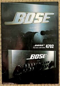 ●パンフレット●ボーズ●Bose●PRE MAIN AMPLIFIER●4702●カタログ●1984年6月●当時もの●