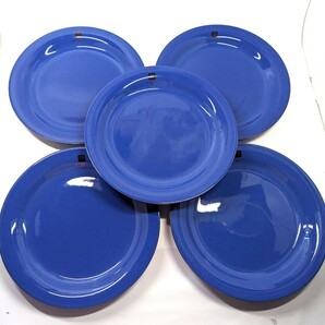 GIVENCHY  ジバンシー  ブルー  プレート 大皿 5枚セット 直径 25cm×高さ2.8cm ぐらいです 未使用品 元箱はありませんの画像1