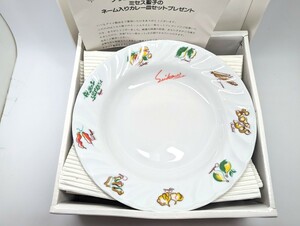 松田聖子　グリコカレー　ミセス生後のネーム入りカレー皿セット　カレー皿　パスタ皿　5枚セット　未使用品　箱の蓋がこわれてます