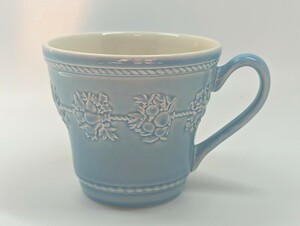 ウェッジウッド WEDGWOOD フェスティビティ ブルー マグカップ　口径　10.1cm×高さ　9cm 未使用品　元箱はありません