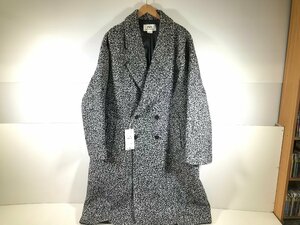 ZARA ザラ ダブルブレスト コート サイズ L-XL ホワイト/ブラック メンズ アウター コート タグ付き 未使用品