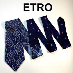 良品ETRO エトロ ネクタイ ペイズリー ペガソ チェック 希少