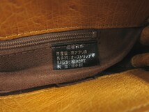 JRA 認定◆オーストリッチ 本 だちょう 革◆ハンド バッグ◆キャメル ゴールド金具◆超美品◆腕掛け◆N7587_画像8