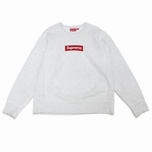 Supreme シュプリーム 18AW Box Logo Crewneck ボックスロゴ クルーネック スウェット M グレー