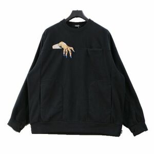 UNDERCOVER アンダーカバー 23AW ハンドビーズ ポーラボア ラグランプルオーバー 5 ブラック