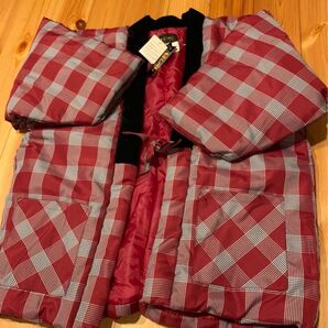 はんてん 赤 チェック M L 新品 タグ付き 未使用