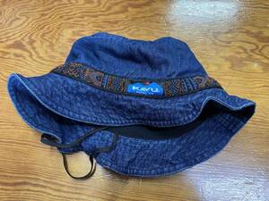 MADE IN USA【KAVU/カブー】Strap Bucket Hat Denim sizeL ストラップ バケットハット アメリカ製 帽子 ユニセックス アウトドア