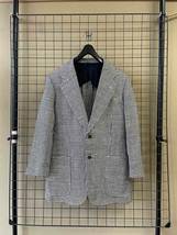 【Christian Dior MONSIEUR/クリスチャンディオール ムッシュ】80s90s Vintage Wool×Silk Tailored Jacket 千鳥格子 テーラードジャケット_画像1