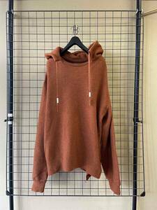 【FACCIES/ファッチーズ】Wool Knit Pullover Hoodie size1 MADE IN JAPAN ウール ニット プルオーバー 後付けフード フーディー パーカー