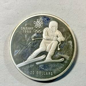 CANADA 1985 カルガリーオリンピック 20ドル銀貨　no.24