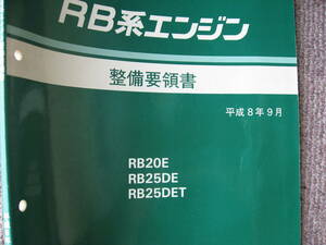 送料無料新品代引可即決《日産純正RB系エンジン修理書RB20E整備書RB25DE整備要領書RB25DETサービスマニュアル1996年タイベル絶版品ターボH8