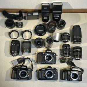 Nikon フィルムカメラ F100 F90 F-501 F-801s / レンズ スピードライト セット【ジャンク】一眼レフ ニコン