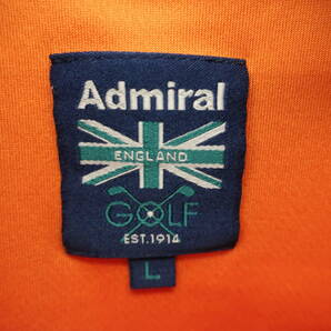 【美品】Admiral(アドミラル) ポロシャツ オレンジ メンズ L ゴルフ用品 2401-0106 中古の画像3