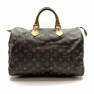 LOUIS VUITTON ルイヴィトン M41524 スピーディ35 ハンドバッグ ボストンバッグ モノグラム ファスナー 茶色 ブラウン 管理RY24000364