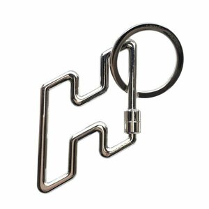 HERMES Hermes Htu скорость кольцо для ключей брелок для ключа серебряный металлические принадлежности аксессуары H Logo женский мужской управление RY24000372