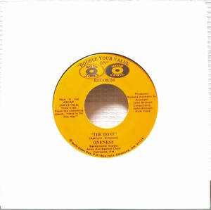 試聴 US 7inch. DIANA ROSS カバー ONENESS / THE BOSS □disco soul ダンクラ フリーソウル ディスコ サバービア