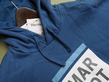 新品正規 Marmot マーモット 海外限定 Land Hoodie 速乾性 UV遮断 コットン パーカー メンズ105(XL)ブルー(TB)TSW9003 直営店購入 ラスト_画像4