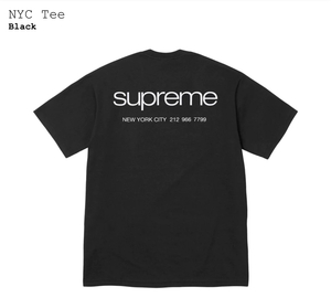Lサイズ 新品国内正規 23aw Supreme NYC Tee Black シュプリーム ニューヨークシティ ティー ブラック 黒 Tシャツ 全タグ　エヌワイシー