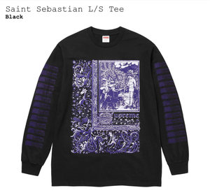 XLサイズ 新品国内正規 24ss Supreme Saint Sebastian L/S Tee Black シュプリーム セイント セバスチャン ロングティー ロンT　ブラック黒