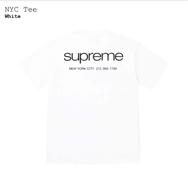 XLサイズ 新品国内正規 23aw Supreme NYC Tee White シュプリーム ニューヨークシティ ティー ホワイト 白 Tシャツ 全タグ　エヌワイシー