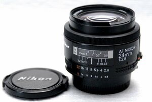 Nikon ニコン 純正 NIKKOR 24mm AF 単焦点高級ワイドレンズ 1:2.8 作動品