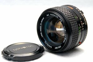 （綺麗）MINOLTA ミノルタ 純正 MC ROKKOR-PG 50mm 高級単焦点レンズ 1:1.4 希少な作動品