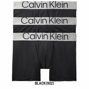 ※訳あり アウトレット★9 Calvin Klein(カルバンクライン)ck ボクサーパンツ 3枚セット Reconsidered Steel NB3075 BLACK(902) XLサイズ