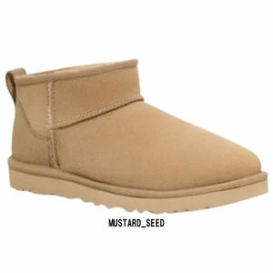 ※訳あり アウトレット UGG(アグ)メンズ ムートン ブーツ クラシックウルトラミニ CLASSIC ULTRA MINI 1137391 MUSTARD_SEED US9(27.0cm)