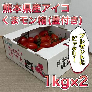 熊本県産ミニトマト アイコ 1kg×2 くまモン箱